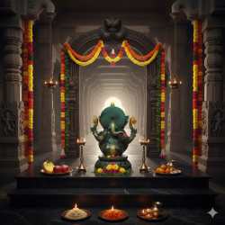 Lord Ganesha Blessing Posture Statue for Home and Office Decor