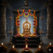 Lord Ganesha Sitting Singhasan Statue for Home and Office Decor