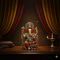 NOVELIKA-Brass Ganesha Bhagwan Big Statue Multicolor Gemstone Handwork (Pack of 1)