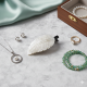 Premium Quality Snakh Hairclip Natural Mother Of Pearl Hair clip- CL14005