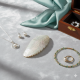 Premium Quality Snakh Hairclip Natural Mother Of Pearl Hair clip- CL14005