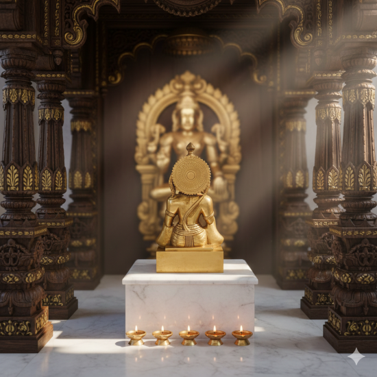 Lord Hanuman Sitting with Gada Statue for Home and Office Decor