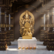 Lord Hanuman Sitting with Gada Statue for Home and Office Decor