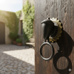 Novelika  Beautiful Black Color Lord Ganesh Design Brass  Door Knocker Home Improvement Door Hardware Door Knocker Home Decor ( 420075 )