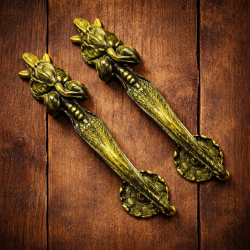 Angle 8 Inches Antique Exclusive Brass Door Pull Handles Angle Design Brass Hand