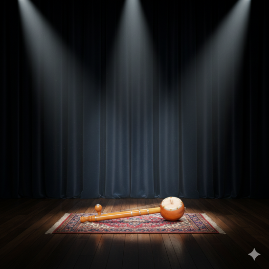 NOVELIKA-100% Pure Handmade Fine Crafted Indian Musical Instruments Wooden Playing Iktara (Tumbi) (Pack of 1)20inches