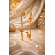 Novelika Latest Stylish Golden Tone Traditional Chandelier Earring set for Women Girls - ER3010