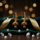 Novelika Latest Stylish Golden Tone Traditional Earring set for Women Girls - ER6014