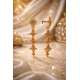 Novelika Latest Stylish Golden Tone Traditional Chandelier Earring set for Women Girls - ER5028