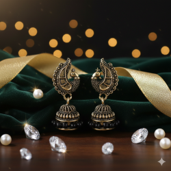 Novelika Latest Stylish Golden Tone Traditional Dangle Earring set for Women Girls - ER11005