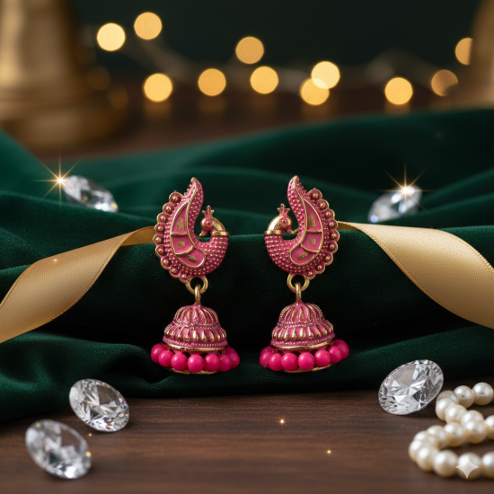 Novelika Latest Stylish Golden Tone Traditional Dangle Earring set for Women Girls - ER11006