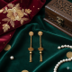 Novelika Latest Stylish Golden Tone Traditional Chandelier Earring set for Women Girls - ER2054