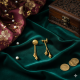 Novelika Latest Stylish Golden Tone Traditional Chandelier Earring set for Women Girls - ER1037