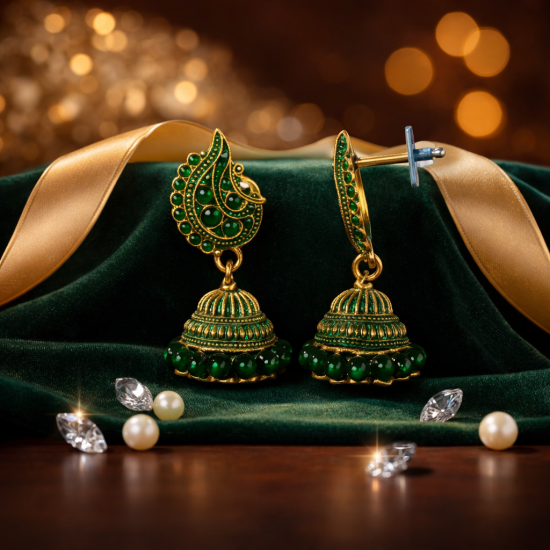 Novelika Latest Stylish Golden Tone Traditional Dangle Earring set for Women Girls - ER11004