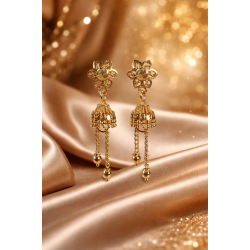 Novelika Latest Stylish Golden Tone Traditional Jhumka Earring set for Women Girls - ER6015 Novelika Latest Stylish Golden Tone Traditional Jhumka Earring set for Women Girls - ER6015