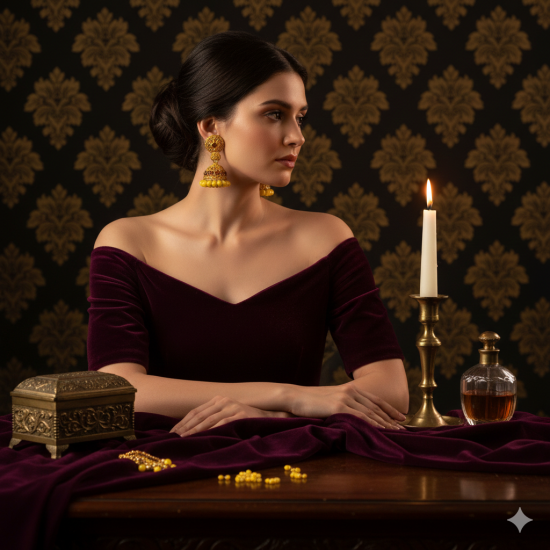 Novelika Latest Stylish Traditional Golden Jhumka Earring set for Women Girls - ER1201