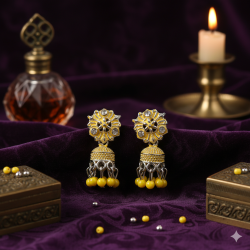 Novelika Latest Stylish Traditional Earring Jhumka Earring set for Women Girls - ER110012