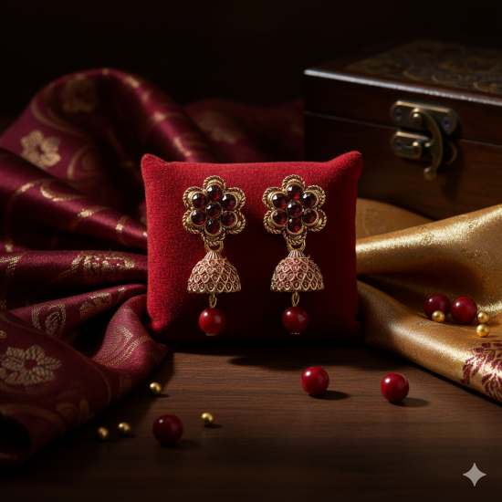 Novelika Latest Stylish Traditional Jhumka Earring set for Women Girls - ER12014 Novelika Latest Stylish Traditional Jhumka Earring set for Women Girls - ER12014
