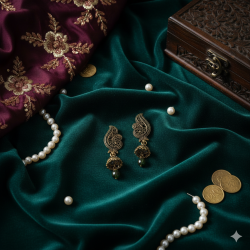 Novelika Latest Stylish Golden Tone Traditional Chandelier Earring set for Women Girls - ER11025