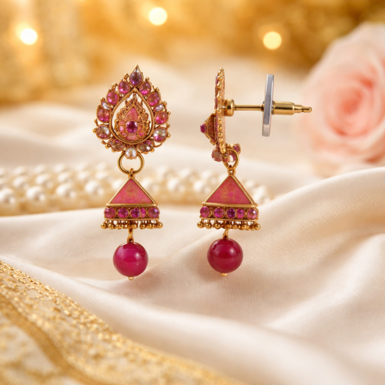 Novelika Latest Stylish Golden Tone Traditional Jhumka Earring set for Women Girls - ER7003 Novelika Latest Stylish Golden Tone Traditional Jhumka Earring set for Women Girls - ER7003