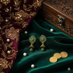 Novelika Latest Stylish Golden Tone Traditional Chandelier Earring set for Women Girls - ER11024