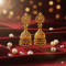 Novelika Latest Stylish Golden Tone Traditional Jhumka Earring set for Women Girls - ER6011