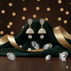 Novelika Latest Stylish Golden Tone Traditional Jhumka Earring set for Women Girls - ER1010