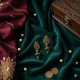 Novelika Latest Stylish Golden Tone Traditional Chandelier Earring set for Women Girls - ER11025