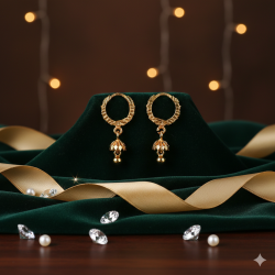 Novelika Latest Stylish Golden Tone Traditional Jhumka Earring set for Women Girls - ER2049