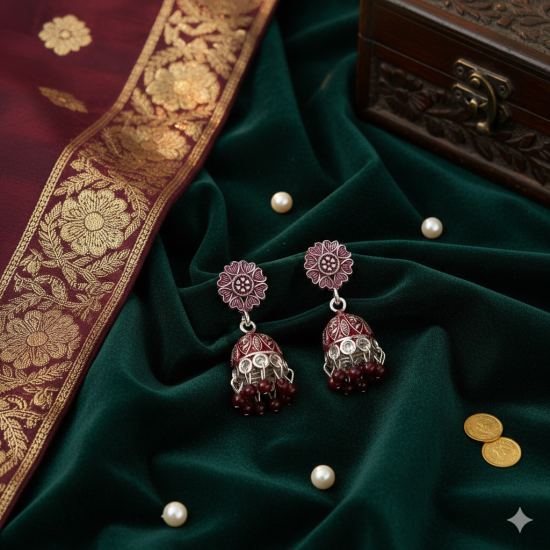 Novelika Latest Stylish Cyan Color Traditional Jhumka Earring set for Women Girls - ER11015 Novelika Latest Stylish Cyan Color Traditional Jhumka Earring set for Women Girls - ER11015