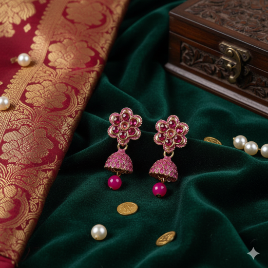 Novelika Latest Stylish Traditional Jhumka Earring set for Women Girls - ER1013 Novelika Latest Stylish Traditional Jhumka Earring set for Women Girls - ER1013