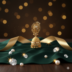 Novelika Latest Stylish Golden Tone Traditional Jhumka Earring set for Women Girls - ER1002