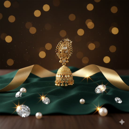 Novelika Latest Stylish Golden Tone Traditional Jhumka Earring set for Women Girls - ER1002 Novelika Latest Stylish Golden Tone Traditional Jhumka Earring set for Women Girls - ER1002