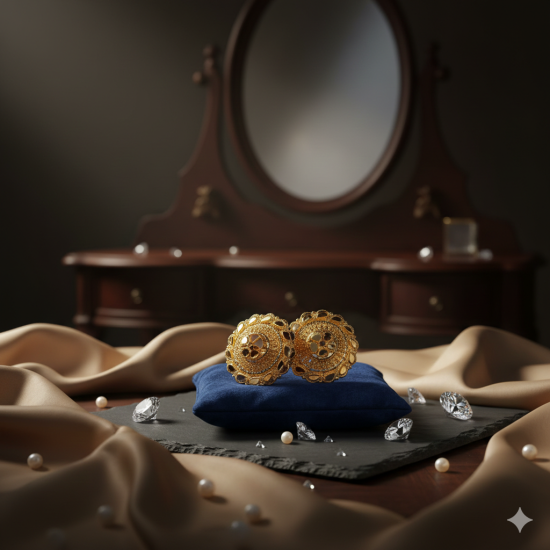 Novelika Latest Stylish Golden Tone Traditional Pandora Earring set for Women Girls - ER1032