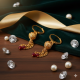 Novelika Latest Stylish Golden Tone Traditional Chandelier Earring set for Women Girls - ER2058