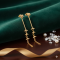 Novelika Latest Stylish Golden Tone Traditional Chandelier Earring set for Women Girls - ER2056