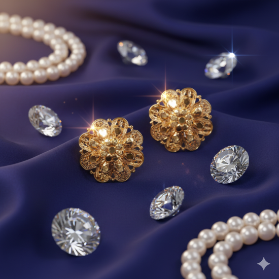 Novelika Latest Stylish Golden Tone Traditional Pandora Earring set for Women Girls - ER1024