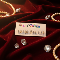 NOVELIKA - Small, Gold-Toned Ear or Nose Rings  including studs, hoops ( Set of 12 )