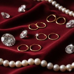 Golden Hoop Earrings Baali set For Girls & Women's - 5 Pairs