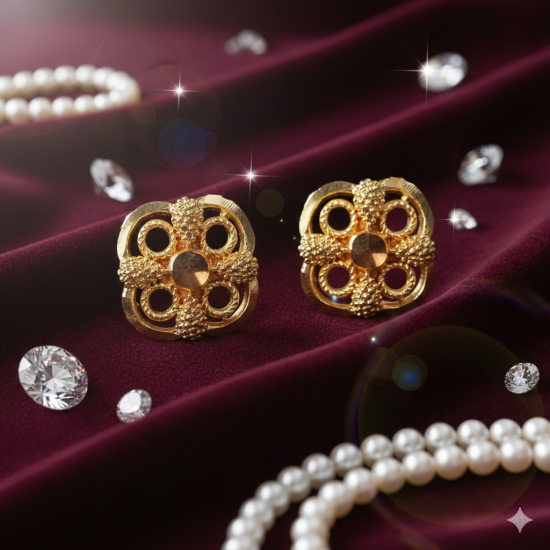 Novelika Latest Stylish Golden Tone Traditional Pandora Earring set for Women Girls - ER1027