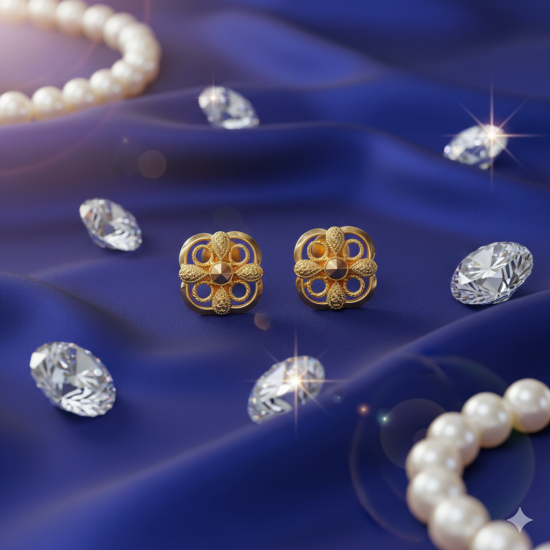 Novelika Latest Stylish Golden Tone Traditional Pandora Earring set for Women Girls - ER1027