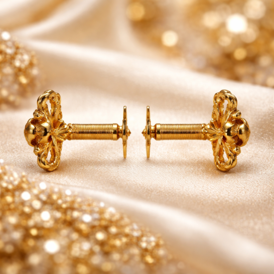 Novelika Latest Stylish Golden Tone Traditional Pandora Earring set for Women Girls - ER1025