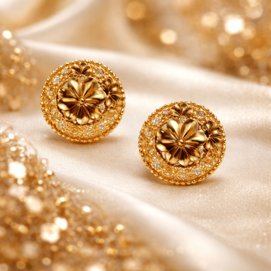 Novelika Latest Stylish Golden Tone Traditional Pandora Earring set for Women Girls - ER1023 Novelika Latest Stylish Golden Tone Traditional Pandora Earring set for Women Girls - ER1023