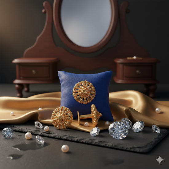 Novelika Latest Stylish Golden Tone Traditional Pandora Earring set for Women Girls - ER1031