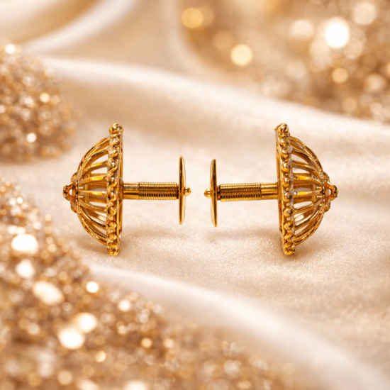 Novelika Latest Stylish Golden Tone Traditional Pandora Earring set for Women Girls - ER1026