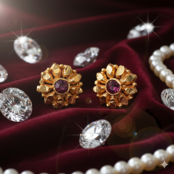 Novelika Latest Stylish Golden Tone Traditional Pandora Earring set for Women Girls - ER1025