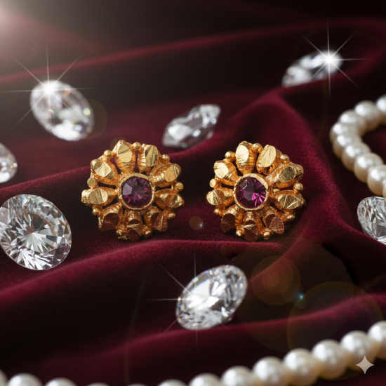 Novelika Latest Stylish Golden Tone Traditional Pandora Earring set for Women Girls - ER1025