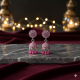 Novelika Latest Stylish Pink Traditional Jhumka Earring set for Women Girls - ER11017