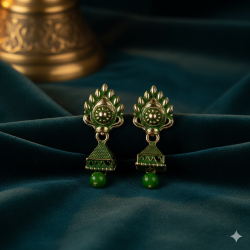 Novelika Latest Stylish Green Traditional Earring set for Women Girls - ER7001