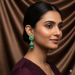 Novelika Latest Stylish Golden Tone Traditional Jhumka Earring set for Women Girls - ER7008